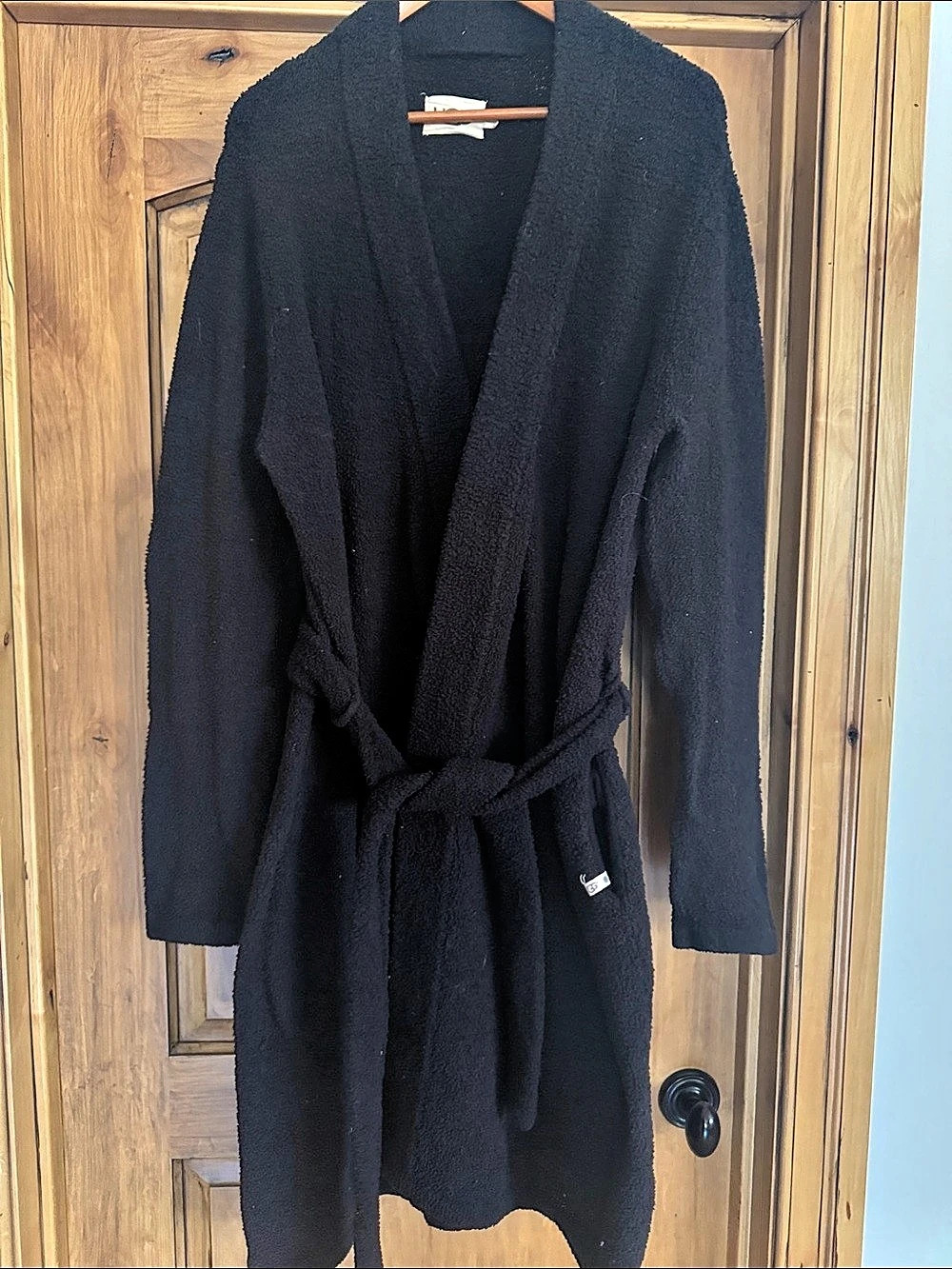 UGG Duffield Robe Black Belted Cardigan Large